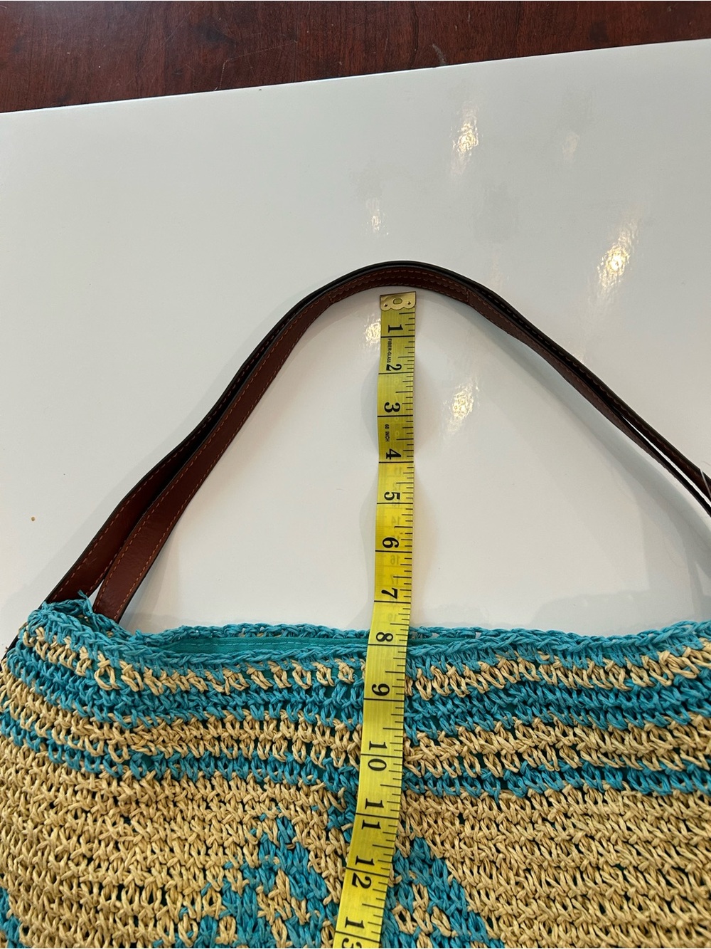 Lucky Brand Woven Summer Tote Bag NWT - Picture 8 of 8
